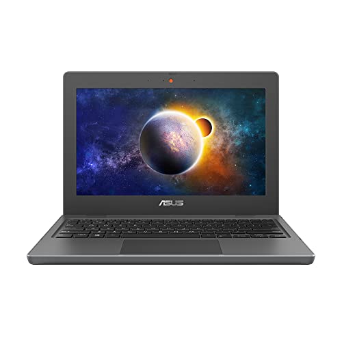 ASUS BR1100 Laptop, 11.6" (29.46cm) HD Anti-Glare Display, Intel Celeron N4500, 8GB RAM, 128GB SSD, MIL-STD 810H Durability, Windows 10 Home, Dark Grey, BR1100CKA-GJ0746W