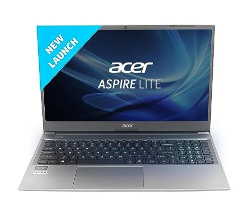 Acer Aspire Lite 12th Gen Intel Core i3-1215U Premium Metal Laptop (8GB RAM/512GB SSD/Windows 11 Home) AL15-51, 39.62cm (15.6") Full HD Display, Metal Body, Steel Gray, 1.59 Kg