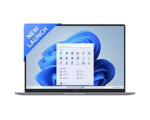 HONOR MagicBook X16 (2024), 12th Gen Intel Core i5-12450H, 16-inch (40.64 cm) FHD IPS Anti-Glare Thin and Light Laptop (8GB/512GB PCIe SSD/Windows 11/ Full-Size Numeric Keyboard /1.68Kg), Gray