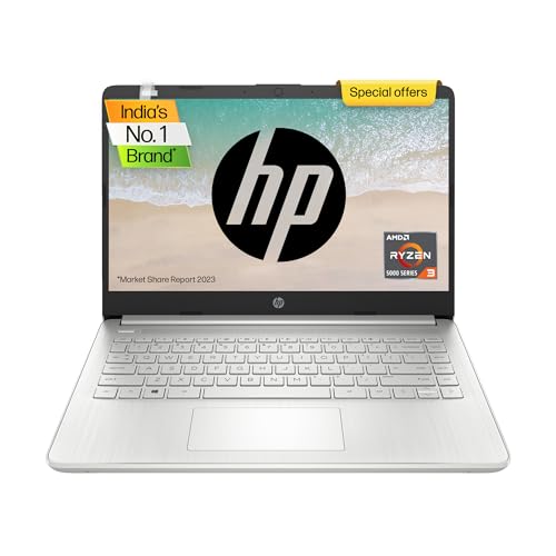 HP Laptop 14s, AMD Ryzen 3 5300U, 14-inch (35.6 cm), FHD, 8GB DDR4, 512GB SSD, AMD Radeon Graphics, Backlit KB, Thin & Light, Dual Speakers (Win 11, MSO 2019, Silver, 1.46 kg), fq1089AU