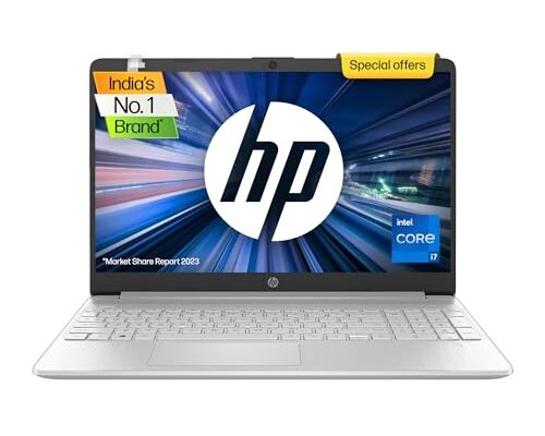 HP Laptop 15s, 12th Gen Intel Core i7-1255U, 15.6-inch (39.6 cm), FHD, 16GB DDR4, 512GB SSD, Intel Iris Xe Graphics, Backlit KB, Thin & Light (Win 11, MSO 2021, Silver, 1.69 kg), fq5190TU