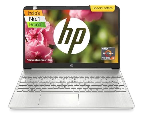 HP Laptop 15s, AMD Ryzen 3 5300U, 15.6-inch (39.6 cm), FHD, 8GB DDR4, 512GB SSD, AMD Radeon Graphics, Thin & Light, Dual Speakers (Win 11, MSO 2019, Silver, 1.69 kg), eq2143AU