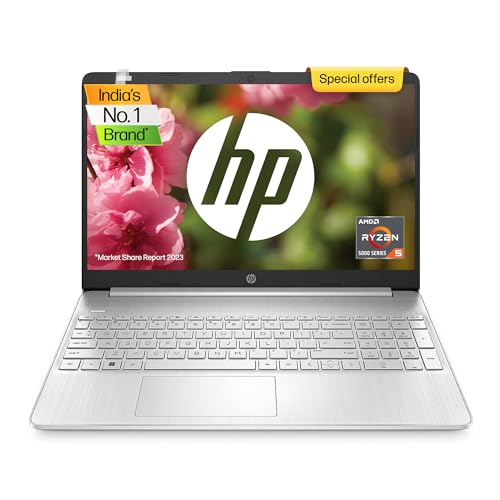HP Laptop 15s, AMD Ryzen 5 5500U, 15.6-inch (39.6 cm), FHD, 8GB DDR4, 512GB SSD, AMD Radeon Graphics, Thin & Light, Dual Speakers (Win 11, MSO 2019, Silver, 1.69 kg), eq2144AU