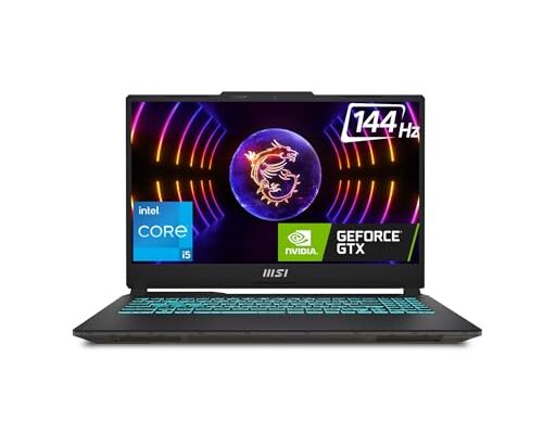 MSI Cyborg 15, Intel 12th Gen. i5-12450H, 40CM FHD 144Hz Gaming Laptop (8GB/512GB NVMe SSD/Windows 11 Home/Nvidia GeForce RTX 2050, GDDR6 4GB/Black/1.98Kg), A12UCX-265IN