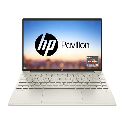 HP Pavilion Aero AMD Ryzen 5 7535U 13.3 inch(33.8cm) WUXGA IPS, Micro-Edge Laptop (16GB RAM/512GB SSD/AMD Radeon Graphics/Win 11/MSO/Backlit Keyboard/B&O/FPR/Alexa/Warm Gold/970 Grams) 13-be2055AU