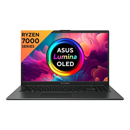 ASUS Vivobook Go 15 OLED (2023), AMD Ryzen 5 7520U, 15.6" (39.62 cms) FHD OLED, Thin and Light Laptop (16GB/512GB SSD/Windows 11/Office 2021/Backlit KB/Black/1.63 kg), E1504FA-LK545WS