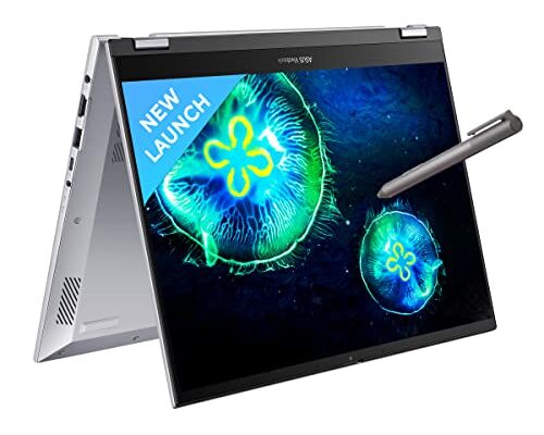 ASUS Vivobook S 14 Flip (2023), AMD Ryzen 5 7530U, 14″ (35.56 cm) FHD+ Touch, Thin & Light Laptop (8GB/512GB SSD/Windows 11/Office 2021/Alexa Built-in/Backlit KB/Silver/1.50 kg), TN3402YAB-LZ522WS