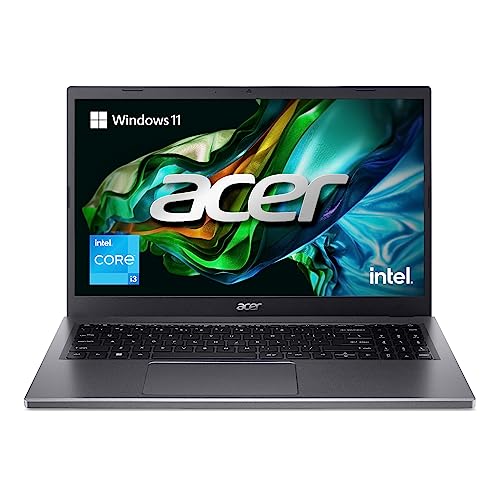 Acer Aspire 5 Thin and Light Laptop 13th Gen Intel Core i3-1315U (Windows 11 Home/8 GB RAM/512 GB SSD) A515-58P 15.6" Full HD Display, Steel Gray, Wi-Fi 6, 1.78 KG