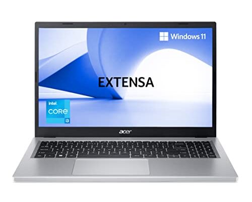 Acer Extensa 15 Laptop Intel Core i3 N305 8 core Processor (8 GB/256 GB SSD/Win11 Home/MS Office Home and Student/Intel UHD Graphics/1.7 KG/Silver) EX215-33 FHD Display