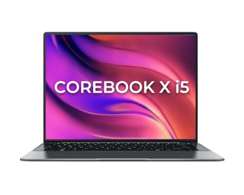 Chuwi CoreBook X i5 14" Laptop, 16GB RAM 512GB SSD, Windows 11, Intel Core i5-1035G1 (Upto 3.6GHz), WiFi 6, USB3.2, Backlit Keyboard, Webcam, Bluetooth 5.2, HDMI Port, 46.2 Wh, 1.4kg (Gray)