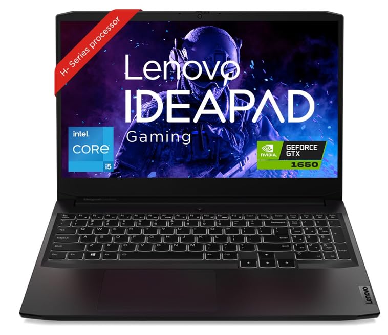 Lenovo IdeaPad Gaming 3 Intel Core i5-11320H 15.6" (39.62cm) FHD IPS 120Hz Gaming Laptop (16GB/512GB SSD/Win 11/Office 2021/NVIDIA GTX 1650 4GB/Alexa/3 Month Game Pass/Shadow Black/2.25Kg), 82K101LJIN