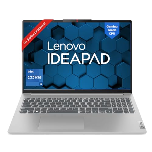 Lenovo IdeaPad Slim 5 Intel Core i7 13700H 16" (40.6cm) 2.5K IPS 350Nits Laptop (16GB/1TB SSD/Win 11/Office 2021/Backlit KB/FHD 1080p +IR Camera/Alexa/3 Month Game Pass/Cloud Grey/1.9Kg), 82XF0078IN