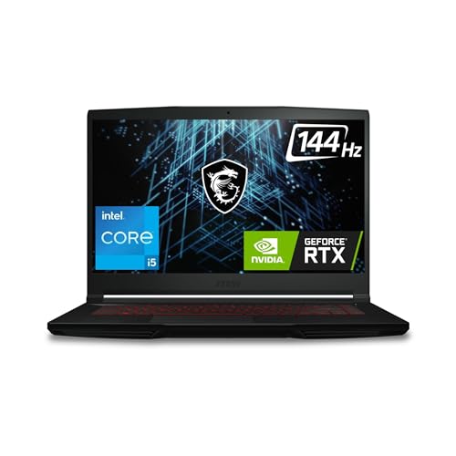 MSI GF63 Thin, Intel Core i5-11260H, 40CM FHD 144Hz Gaming Laptop (8GB/512GB NVMe SSD/Windows 11 Home/Nvidia GeForce RTX 3050, GDDR6 4GB/Black/1.8Kg), 11UC-1475IN