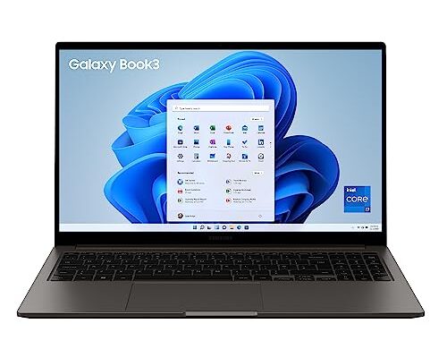 Samsung Galaxy Book3 Core i7 13th Gen 1355U – (16 GB/512 GB SSD/Windows 11 Home) Galaxy Book3 Thin and Light Laptop  (15.6 Inch, Graphite, 1.58 Kg, with MS Office)