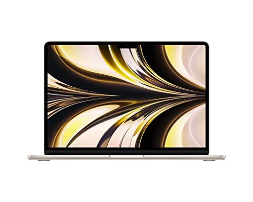 Apple 2022 MacBook Air Laptop with M2 chip: 34.46 cm (13.6-inch) Liquid Retina Display, 8GB RAM, 512GB SSD Storage, Backlit Keyboard, 1080p FaceTime HD Camera. Works with iPhone/iPad; Starlight