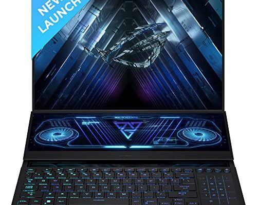 ASUS ROG Zephyrus Duo 16 (2023) Dual Screen Laptop, 16" (40.64 cm) QHD+ 240Hz/3ms, AMD Ryzen 9 7945HX, 12GB RTX 4080, Gaming Laptop (32GB/2TB SSD/Windows 11/With Office/Black/2.67 Kg), GX650PZ-NM047WS