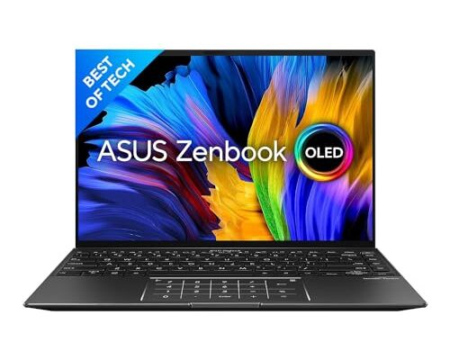 ASUS Zenbook 14X OLED, Intel Core i5-12500H 12th Gen, 14" (35.56 cm) 2.8K 90Hz OLED, Thin and Light Laptop (16GB/512GB/Win11/Office 2021/Fingerprint/Grey/1.4 kg), UX5401ZA-KM541WS