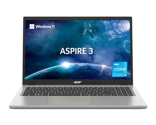 Acer Aspire 3 Laptop Intel Core i3-N305 Processor (Windows 11 Home/ 8 GB RAM/ 256 GB SSD/Intel UHD Graphics) A315-510P, 39.6 cm (15.6") Full HD Display, 1.7 KG, Pure Silver