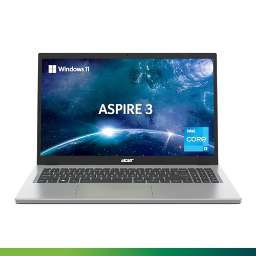 Acer Aspire 3 Laptop Intel Core i3-N305 Processor (Windows 11 Home/ 8 GB RAM/ 256 GB SSD/Intel UHD Graphics) A315-510P, 39.6 cm (15.6") Full HD Display, 1.7 KG, Pure Silver