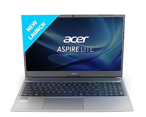 Acer Aspire Lite 12th Gen Intel Core i5-1235U Thin and Light Laptop (Windows 11 Home/16GB RAM/512GB SSD/Intel Iris Xe Graphics) AL15-52, 39.62cm (15.6") Full HD Display, Metal Body, Steel Gray, 1.6 KG