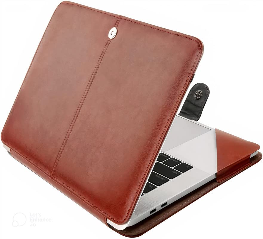Flausen Original Pavilion Gaming 15-Ec2150Ax for HP 15.6 Inches Protective PU Leather Laptop, Brown (FLBRH115)