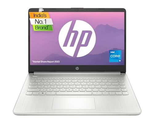 HP Laptop 14s, 12th Gen Intel Core i5-1235U, 14-inch (35.6 cm), FHD, 16GB DDR4, 512GB SSD, Intel Iris Xᵉ graphics, Backlit KB, Thin & light, Dual speakers (Win 11, MSO 2021, Silver, 1.46 kg), dy5005TU