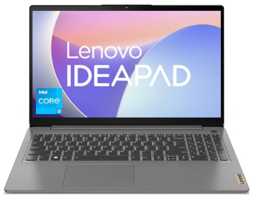 Lenovo IdeaPad Slim 3 Intel Core i3 12th Gen 15.6 inch (39.62cm) FHD Thin & Light Laptop (8GB/256GB SSD/Windows 11/3months Game Pass/Arctic Grey/1.63Kg), 82RK011DIN