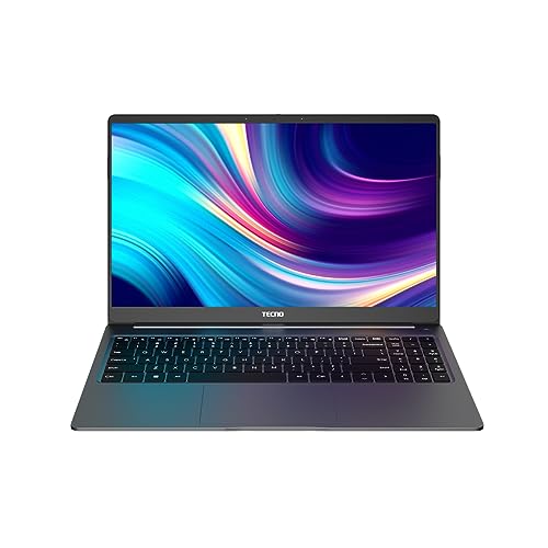 TECNO MEGABOOK T1, Intel Core 11th Gen i3 Processor (8GB RAM/ 512GB SSD Storage), 15.6-Inch (39.62 CM) Eye Comfort disply, (14.8mm Ultra Slim/ 70 Wh Large Battery/Windows 11/ Space Grey / 1.56 Kg)