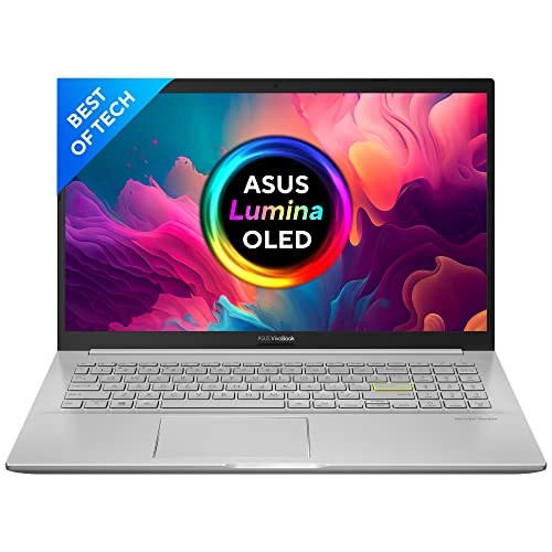 ASUS VivoBook K15 OLED (2021), 15.6" (39.62 cms) FHD OLED, Intel Core i3-1115G4 11th Gen, Thin and Light Laptop (8GB/512GB SSD/Integrated Graphics/Office 2021/Windows 11/Silver/1.8 Kg) K513EA-L313WS