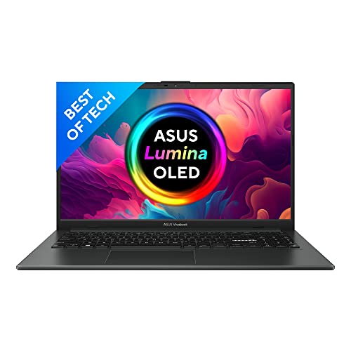 ASUS Vivobook Go 15 OLED (2023), Intel Core i3-N305, 15.6" (39.62 cms) FHD OLED, Thin and Light Laptop (8GB/512GB SSD/Windows 11/Office 2021/Backlit KB/Black/1.63 kg), E1504GA-LK322WS