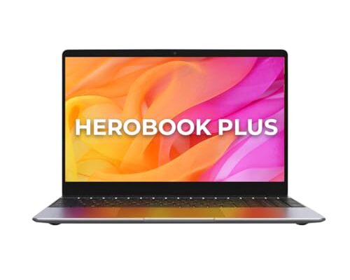 Chuwi HeroBook Plus 15.6" FHD Laptop, Intel Celeron N4020 Dual Core Processor Upto 2.80GHz, 8GB RAM, 256GB SSD, Intel UHD Graphics, Windows 11,WiFi 6,Webcam,BT 5.2,HDMI Port,38Wh, 1.74kg (Iron Gray)
