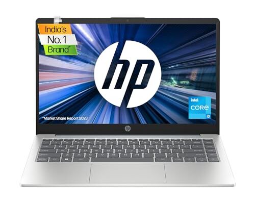 HP Laptop 14, 13th Gen Intel Core i3-1315U, 14-inch (35.6 cm), FHD, 8GB DDR4, 512GB SSD, Intel UHD Graphics, FHD Camera w/Privacy Shutter, Thin & Light (Win 11, MSO 2021, Blue, 1.4 kg), gr0000TU