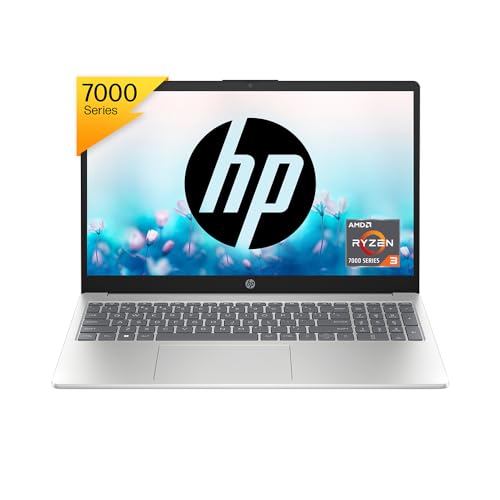 HP Laptop 15 AMD Ryzen3 7320U,15.6inch(39.6 cm) FHD,Anti- Glare,8GB LPDDR5,512GB SSD,Thin&Light,Dual Speakers,Win11,Natural Silver,1.59kg,15-fc0025AU